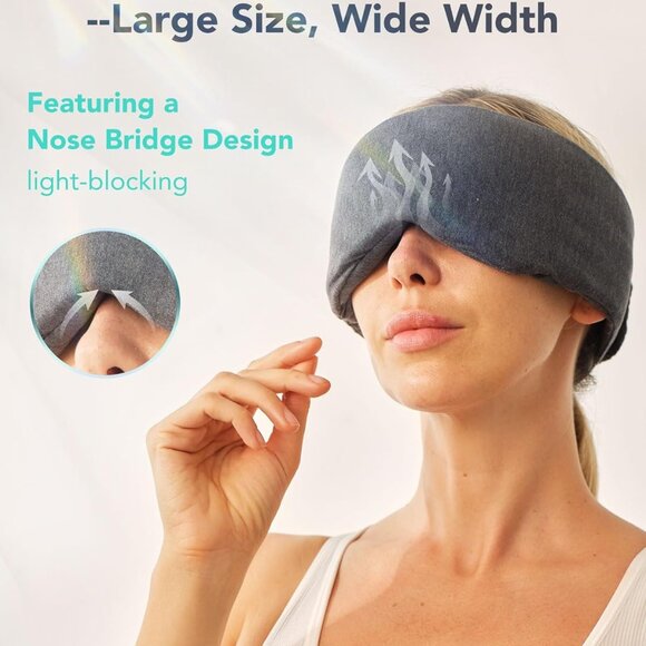 SKG Restore Sleep Mask-100% Sleep Mask Blackout International Travel Essential - Picture 2 of 9